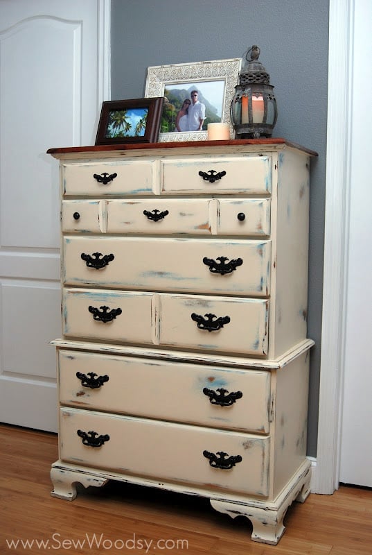 Antique Chalk Painted Dresser