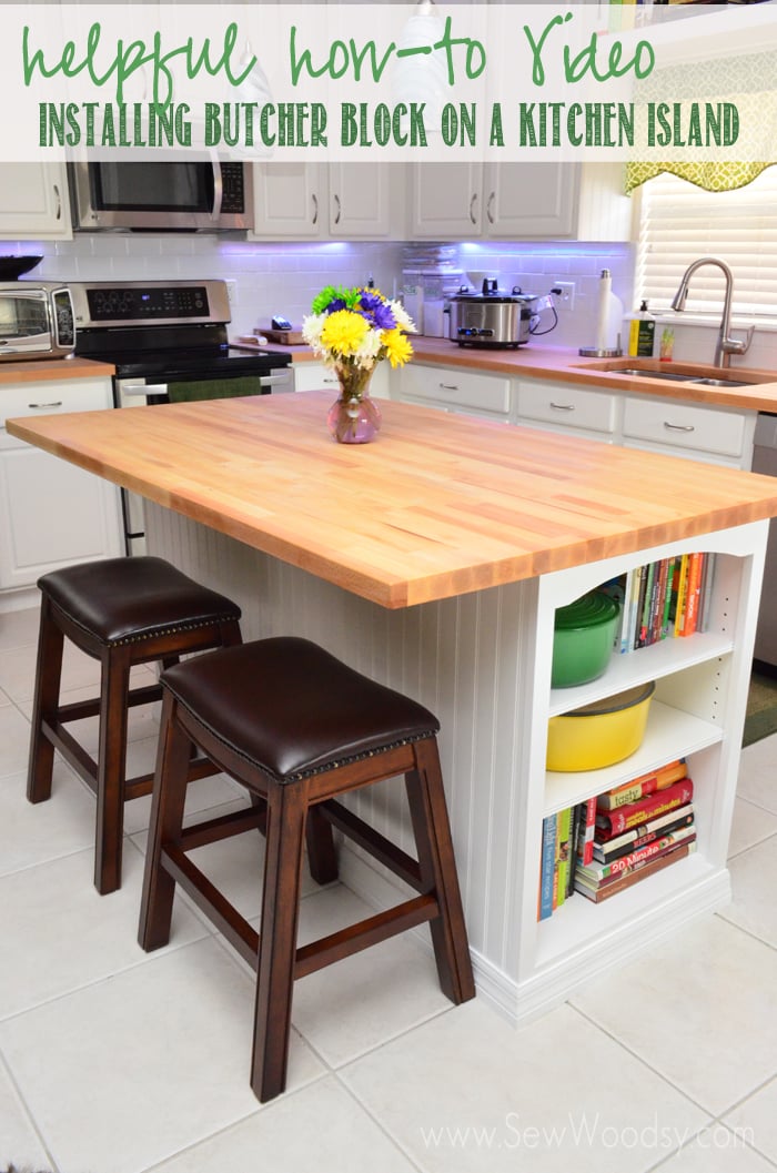 Video Installing Butcher Block On A Kitchen Island Sew Woodsy