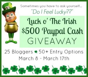 Luck O' The Irish $500 Giveaway