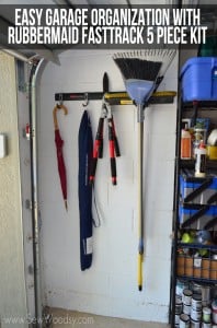 Easy Garage Organization with Rubbermaid FastTrack 5 Piece Kit
