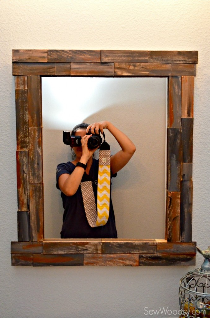 DIY Rustic Decorative Mirror Sew Woodsy