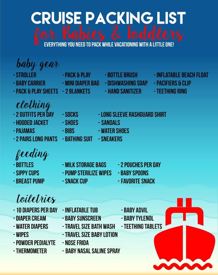 Cruise Packing List for Babies & Toddlers - Sew Woodsy