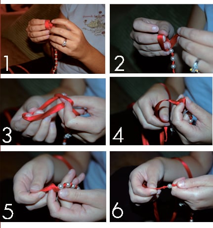 Making a Ribbon and Pearl Bracelet - Try It - Like It - Create it