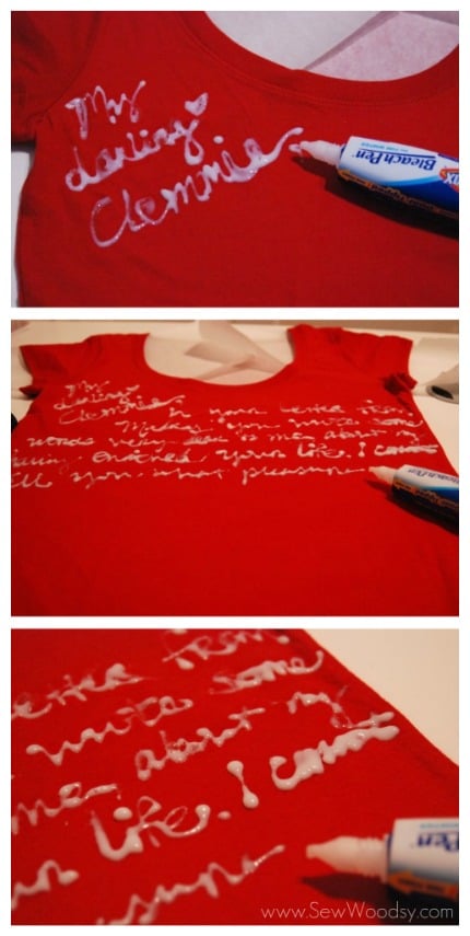 Love Letter Bleach Pen Shirt - Sew Woodsy