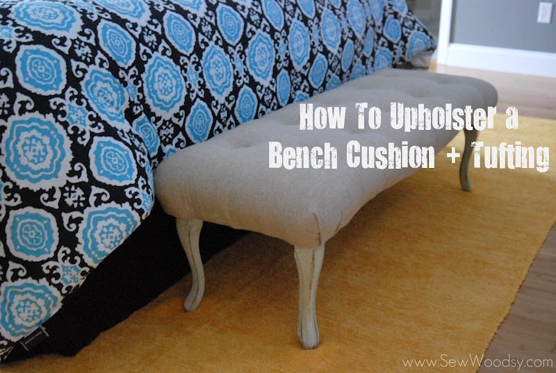How to Make a Tufted Bench Cushion (NO SEWING) 