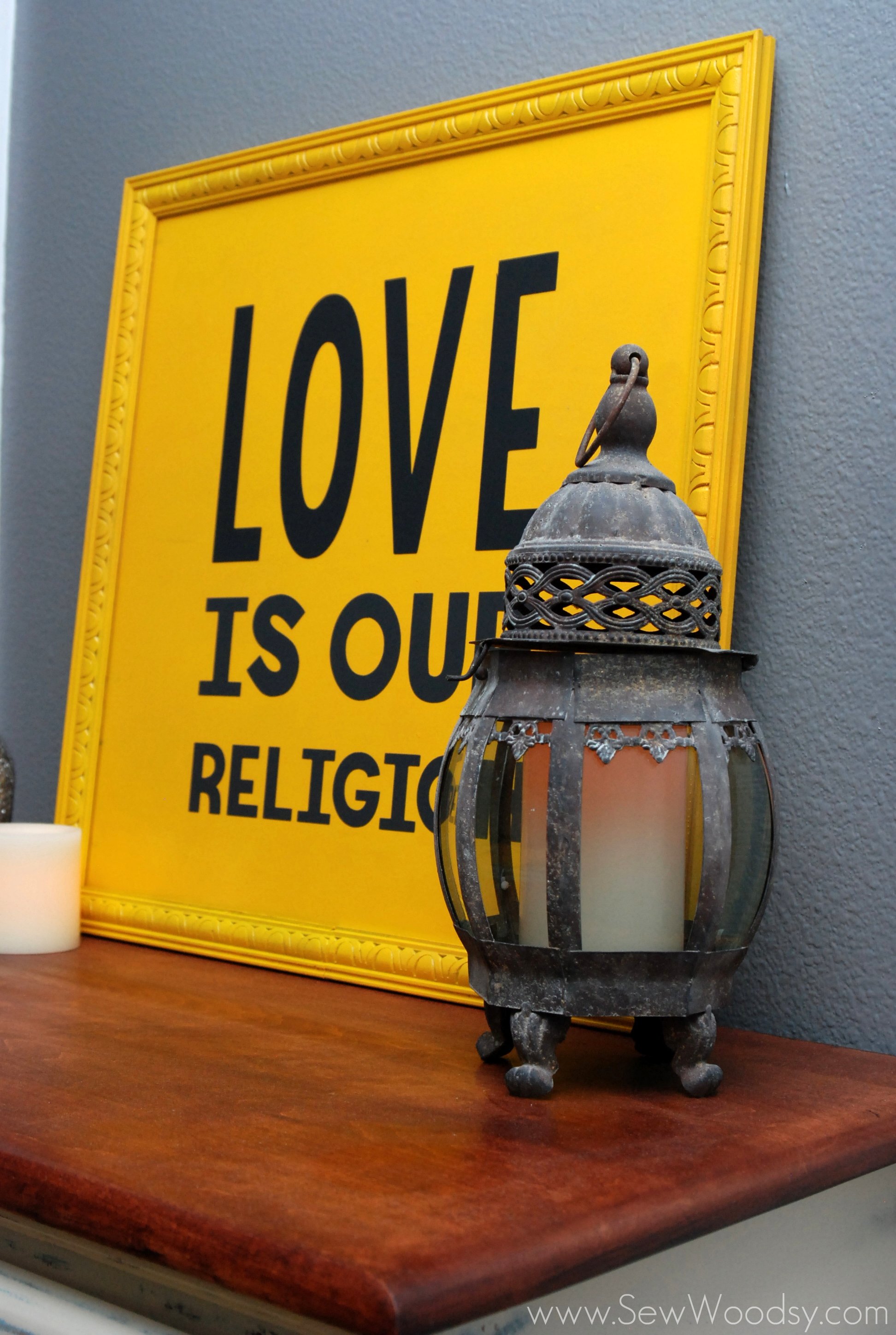 love is our religion sign