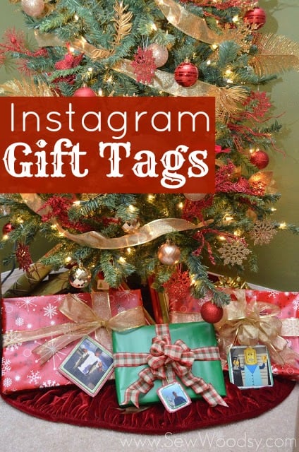 Instagram Gift Tags by SewWoodsy.com #Christmas #Instagram #DIY