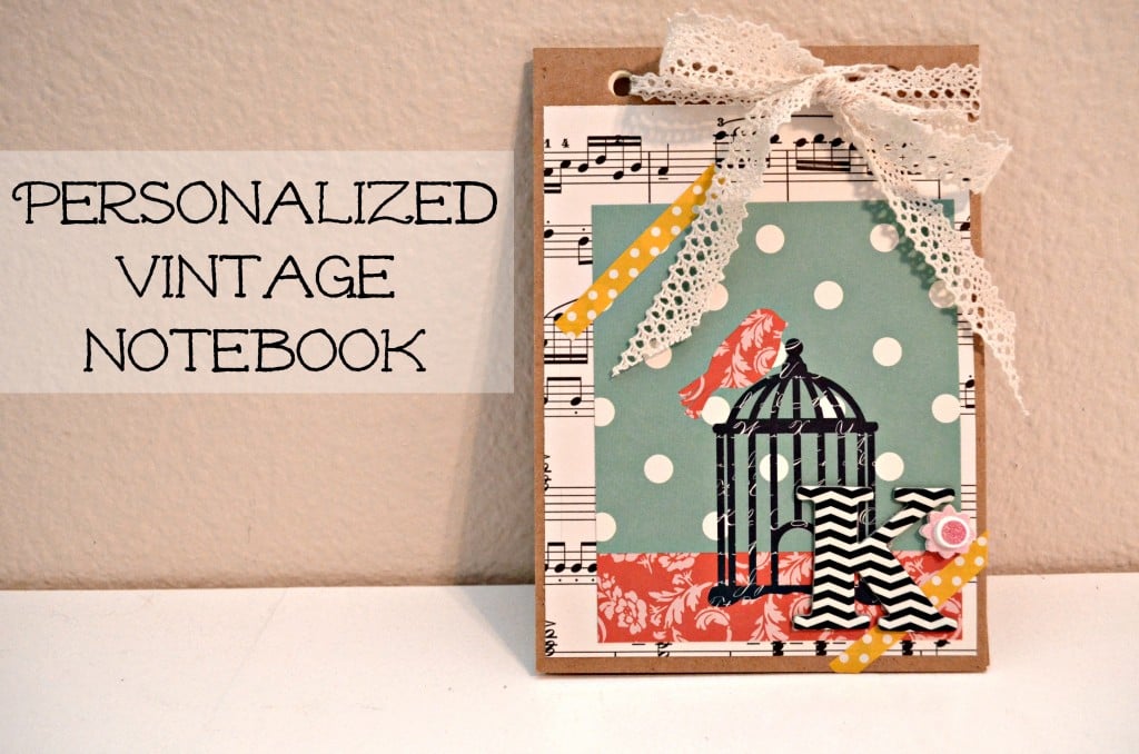 Personalized Vintage Notebook from SewWoodsy.com
