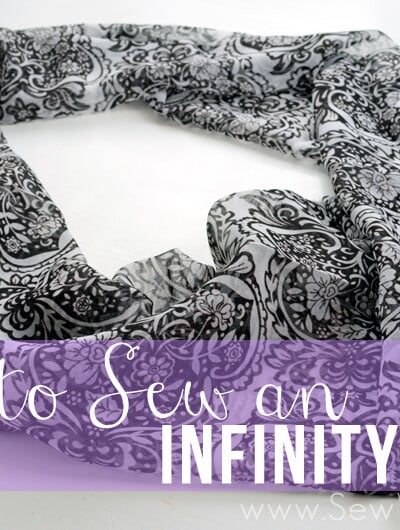 how to sew an infinity scarf from SewWoodsy.com #diy #sewing #tutorial