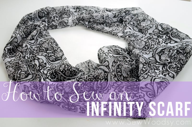 how to sew an infinity scarf from SewWoodsy.com #diy #sewing #tutorial