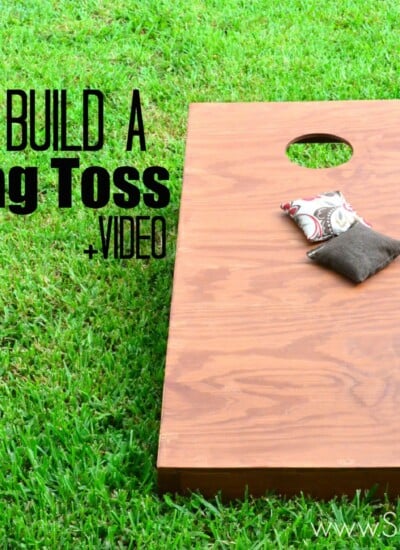 How to Build A Bean Bag Toss +Video via SewWoodsy.com
