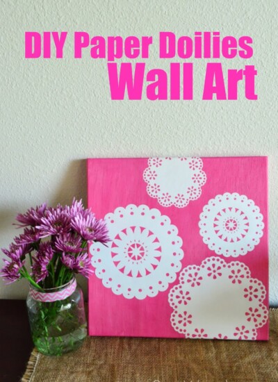 DIY Paper Doilies Wall Art from SewWoodsy.com #12MonthsOfMartha #MarthaStewartCrafts