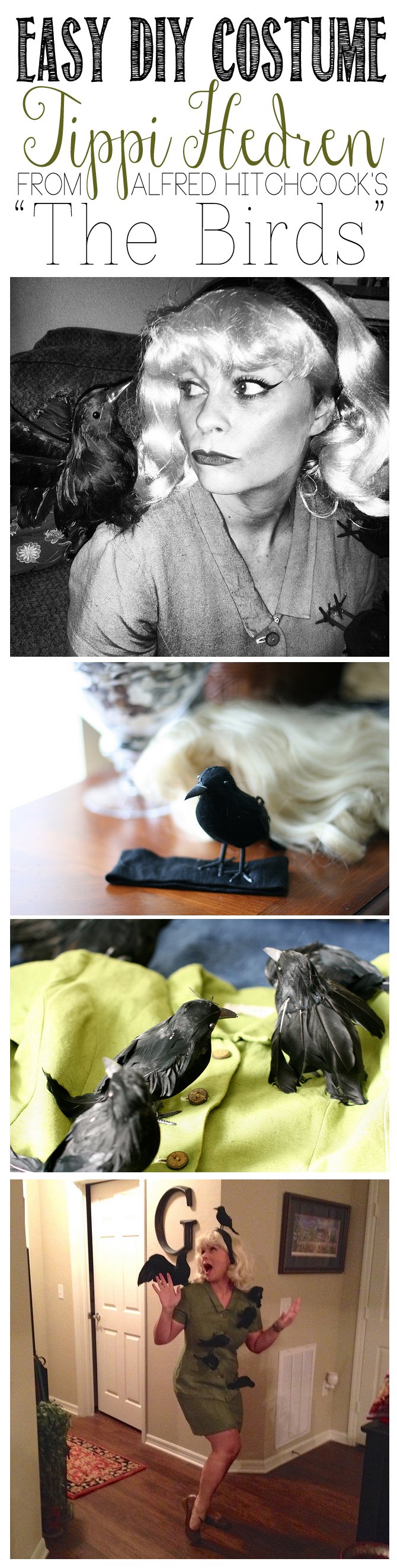 Easy DIY Costume- Tippi Hedren from The Birds