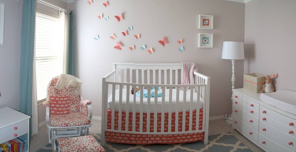 Coral & Aqua Nursery - Sew Woodsy