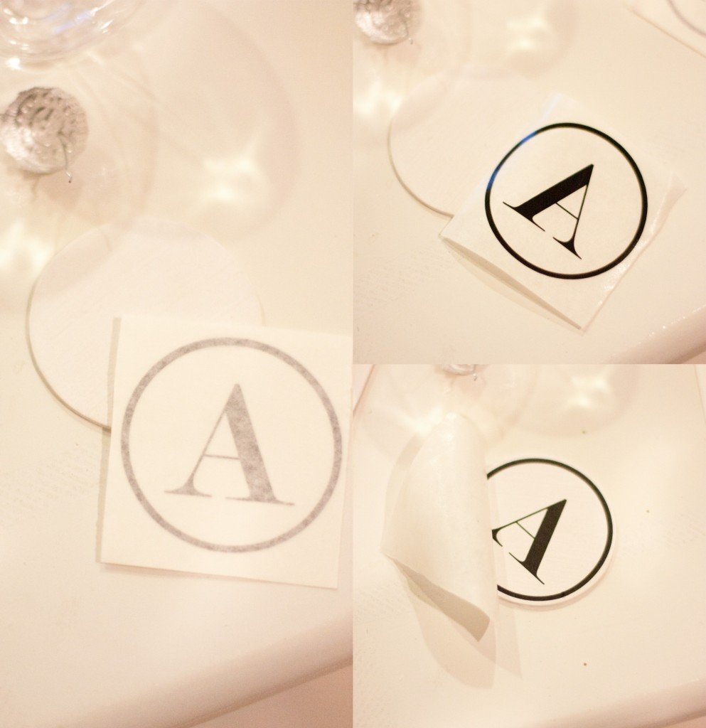 Easy Monogrammed Christmas Ornaments