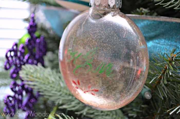 Glass Painted Monogram Ornament