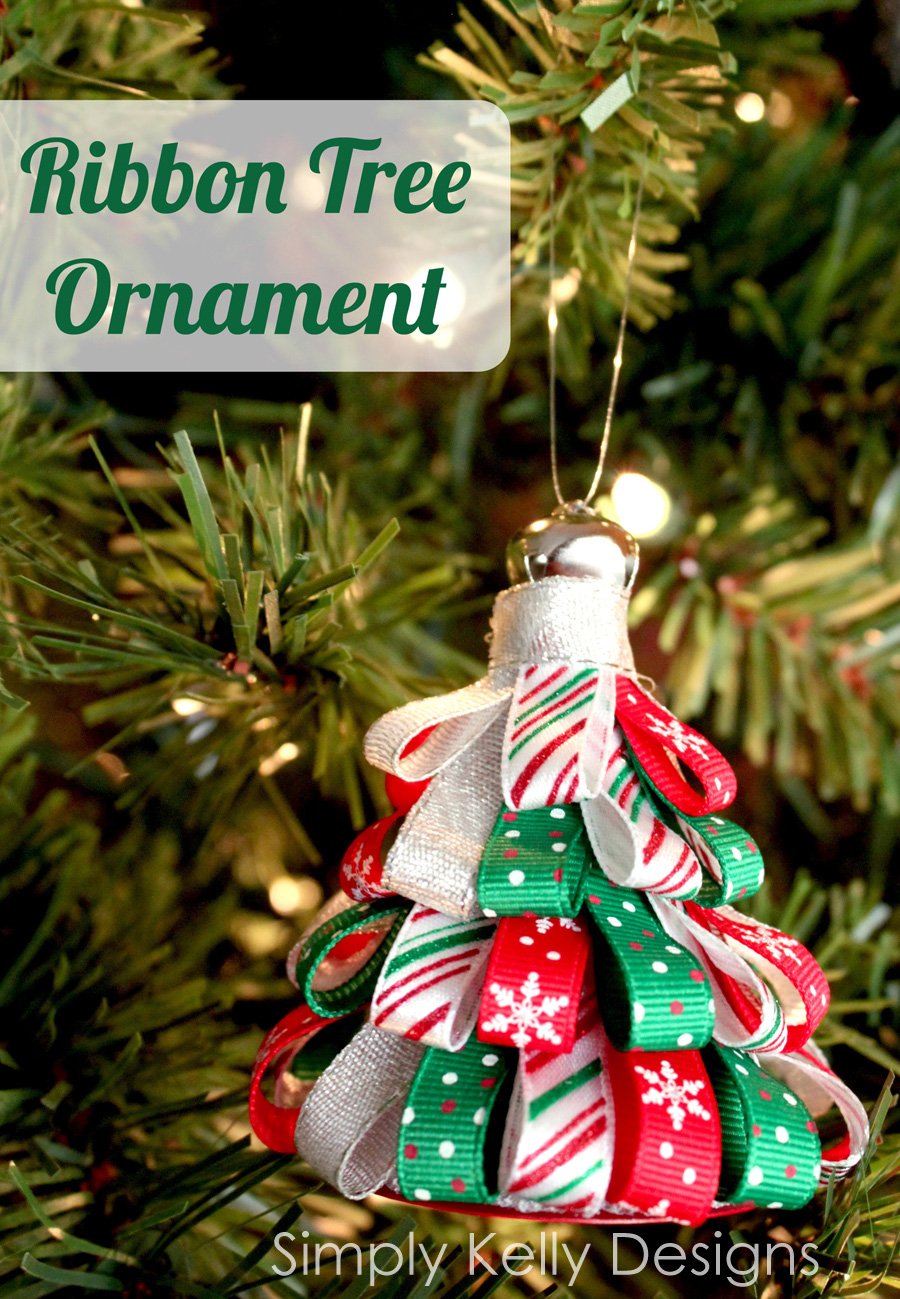 Ribbon Tree Ornament - Sew Woodsy