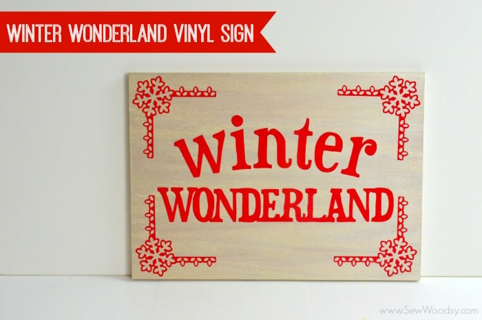 Winter Wonderland Vinyl Sign video created for @homesdotcom from SewWoodsy.com