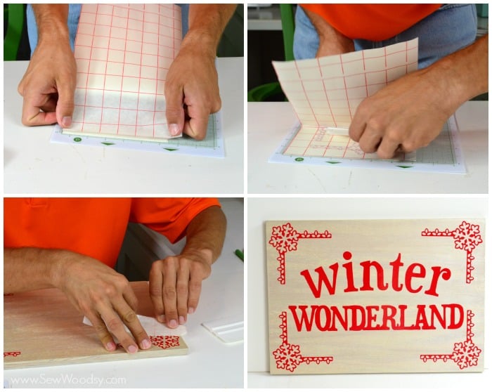 Winter Wonderland Vinyl Sign video created for @homesdotcom from SewWoodsy.com