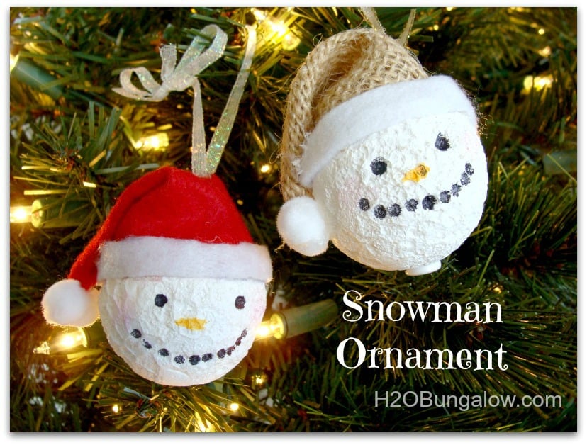 Snowman Ornament from H2o Bungalow on SewWoodsy.com