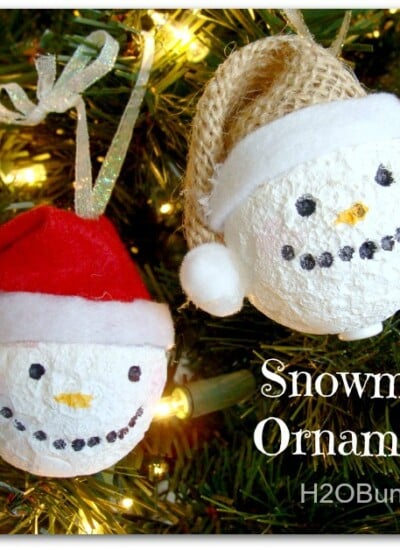 Snowman Ornament from H2o Bungalow!