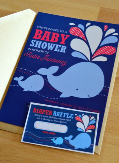 Invite and Diaper Raffle card created by StockBerry