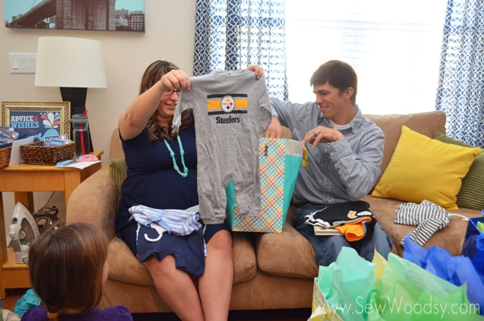 Steelers Onesie at Whale Baby Shower