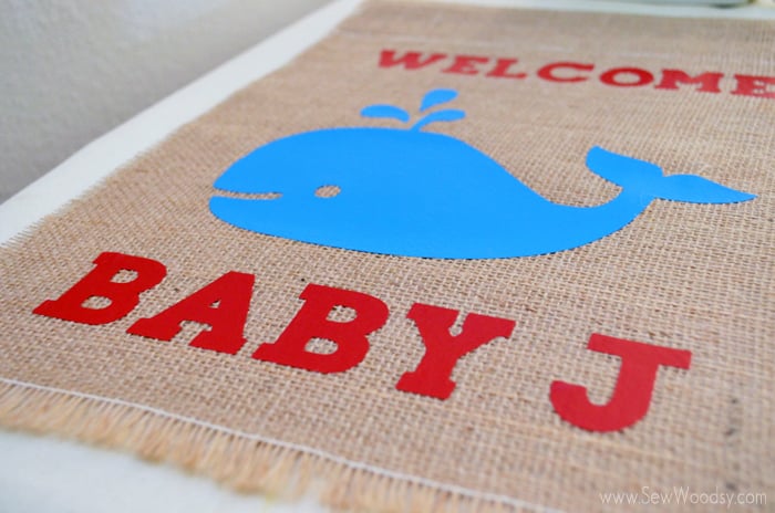 Baby Shower Whale Garden Flag