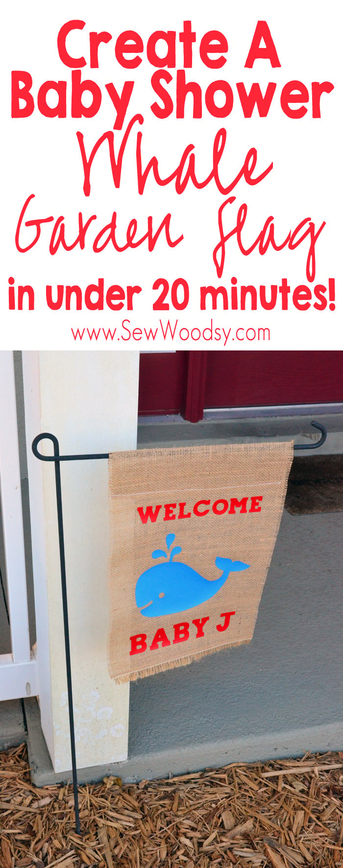 Baby Shower Whale Garden Flag in under 20 minutes