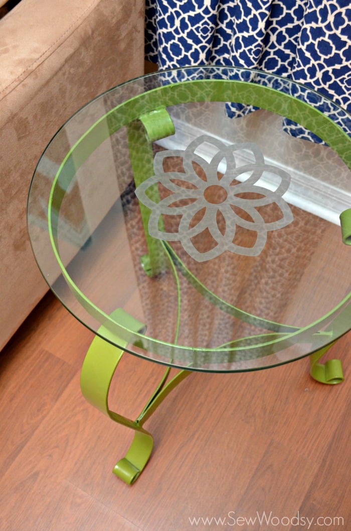 Watch the video and learn how easy it is to upcycle a glass table from SewWoodsy.com video made for @Homesdotcom