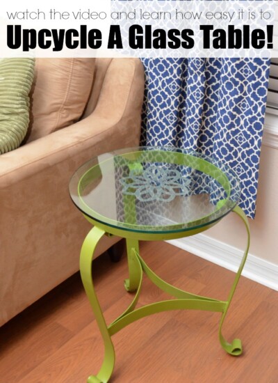 Watch the video and learn how easy it is to upcycle a glass table from SewWoodsy.com video made for @Homesdotcom