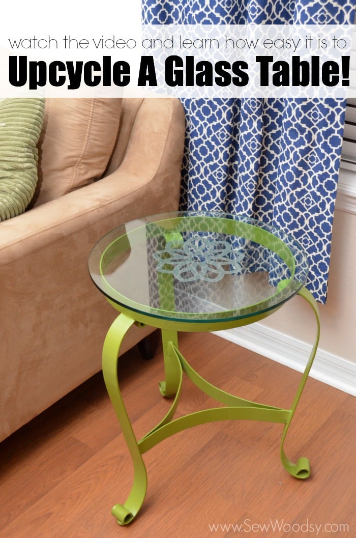 Watch the video and learn how easy it is to upcycle a glass table from SewWoodsy.com video made for @Homesdotcom