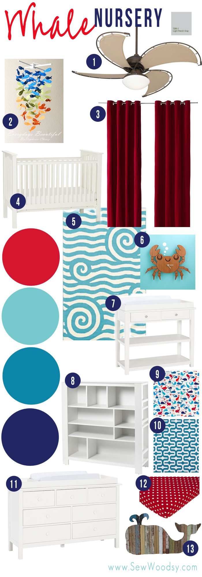 Check out the ideas we have for a whale-themed nursery!