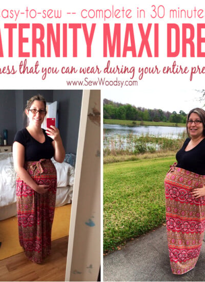 easy to sew Maternity Maxi Dress