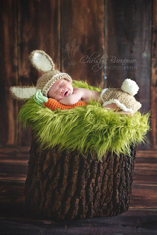 Happy Easter - Easter Bunny Newborn Photo