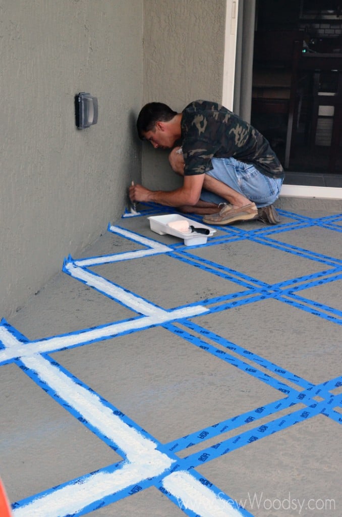 How to Paint a Concrete Patio Sew Woodsy