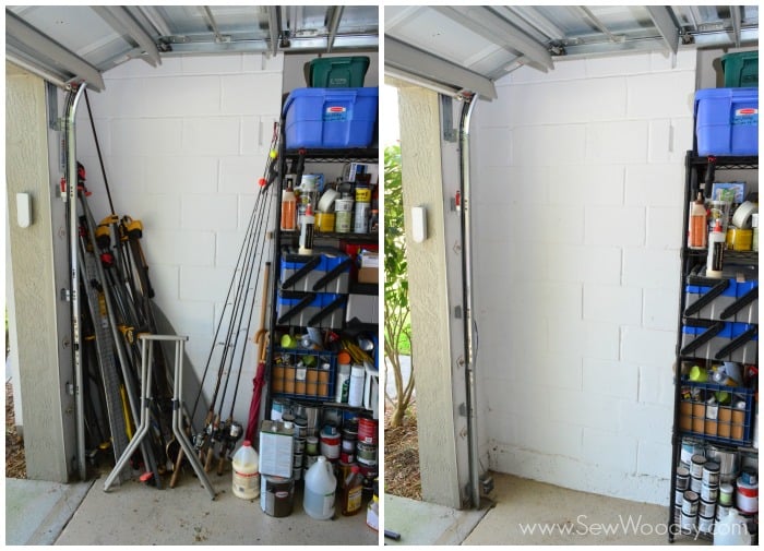 Garage organization with Rubbermaid Fasttrack - A girl and a glue gun