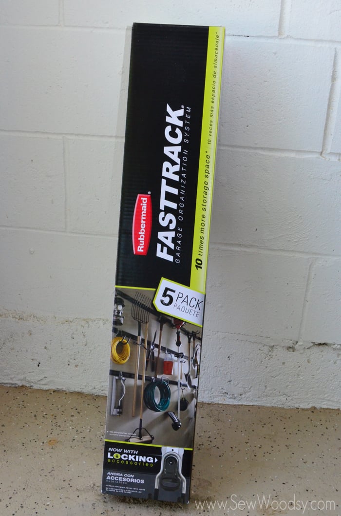 Easy Garage Organization with Rubbermaid FastTrack - Sew Woodsy