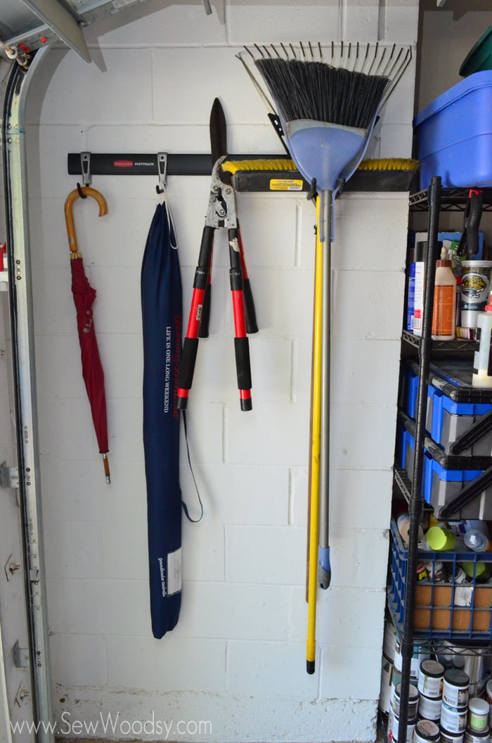 Easy Garage Storage Using the Rubbermaid FastTrack System - Life Love Larson