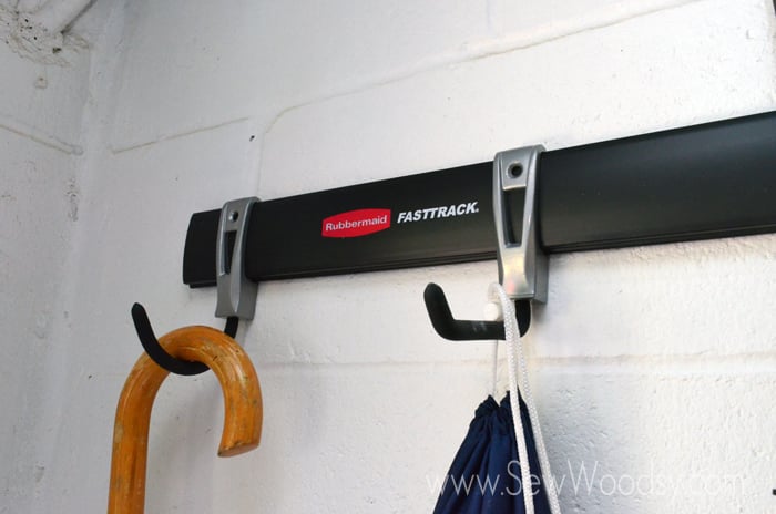 Easy Garage Storage Using the Rubbermaid FastTrack System - Life Love Larson