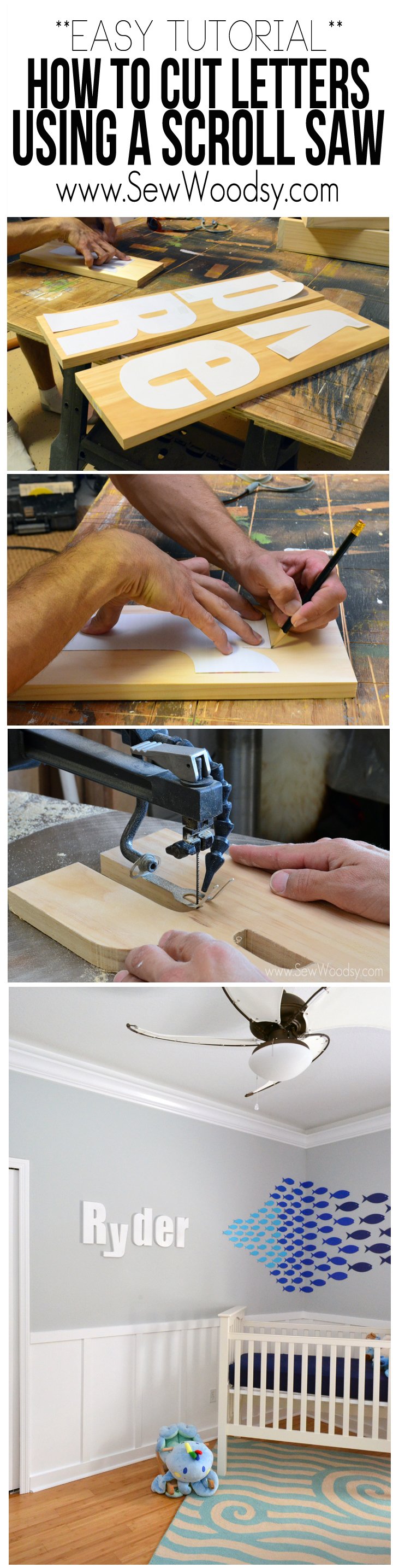 Easy Tutorial on How to Cut Letters Using a Scroll Saw #3MDIY #3MPartner