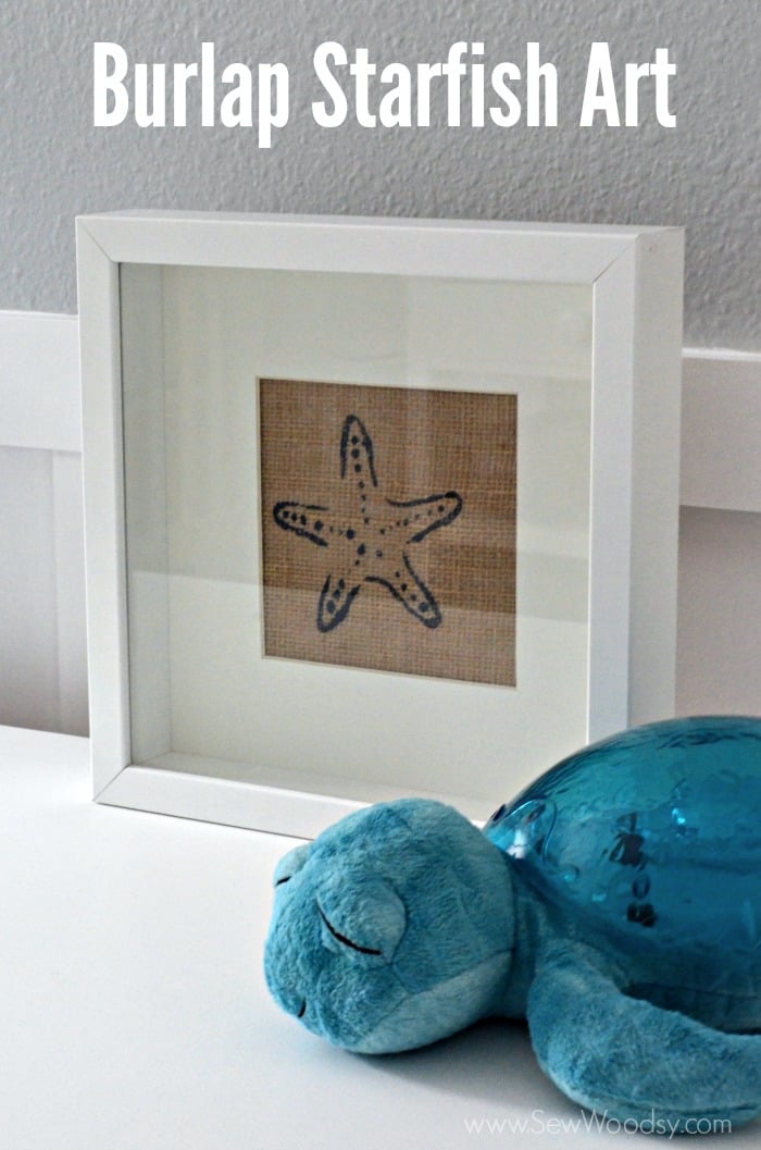 EASY 30 Minute Craft Project >> Burlap Starfish Art #12MonthsOfMartha #MarthaStewartCrafts #Craft #beach 