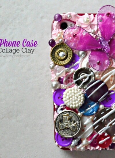 Decoden Button Phone Case with Mod Podge Collage Clay #plaidcrafts #modpodge