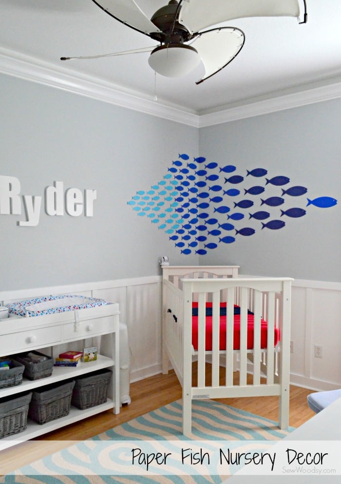 Paper Fish Nursery Decor