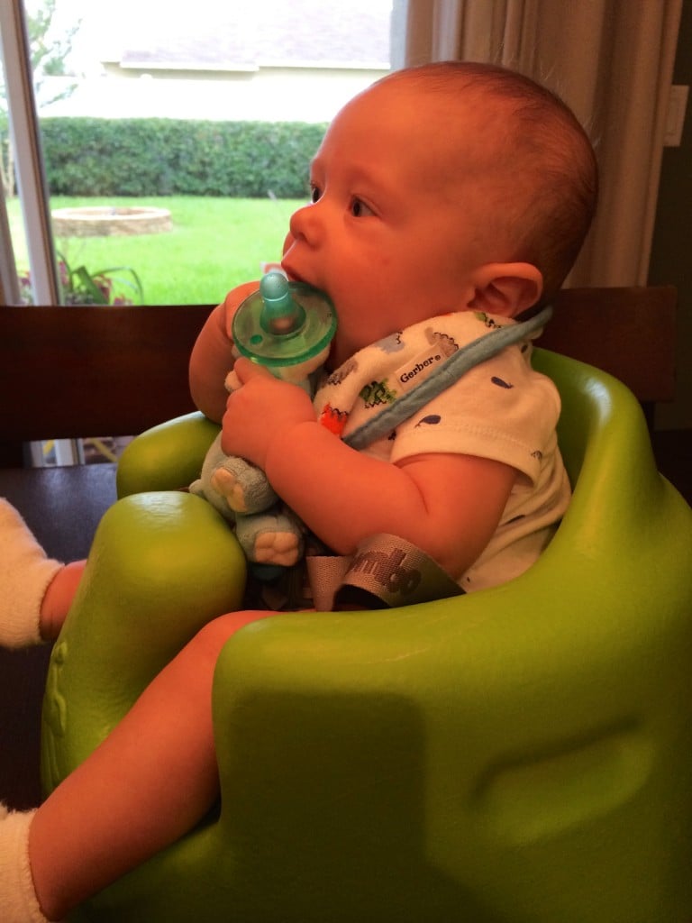 ryder in the bumbo chair