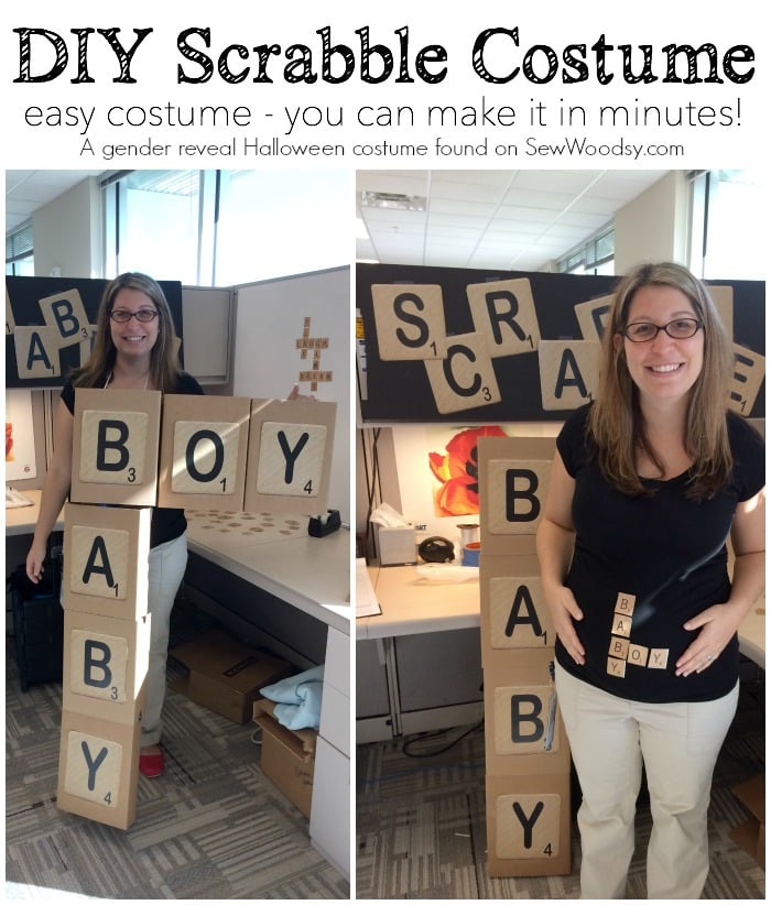 DIY Scrabble Costume - easy Halloween costume anyone can make!