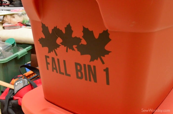 Organize Holiday Bins