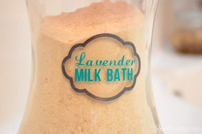 DIY Lavender Milk Bath with Label 16