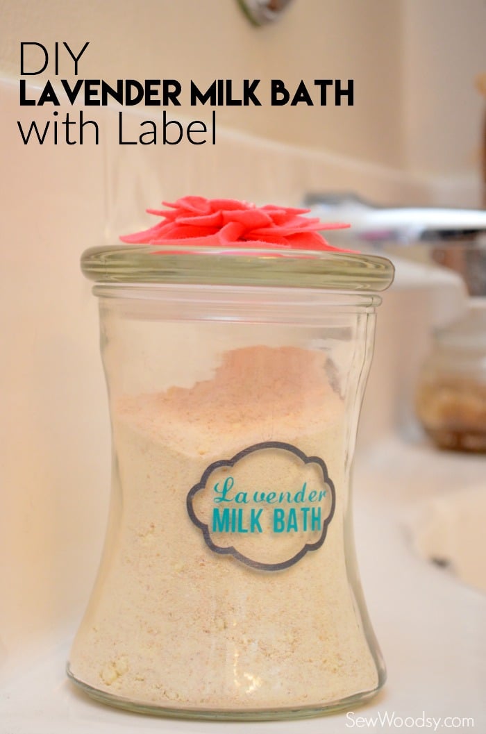 DIY Lavender Milk Bath with Label #imadeit #CricutDesignSpaceStar