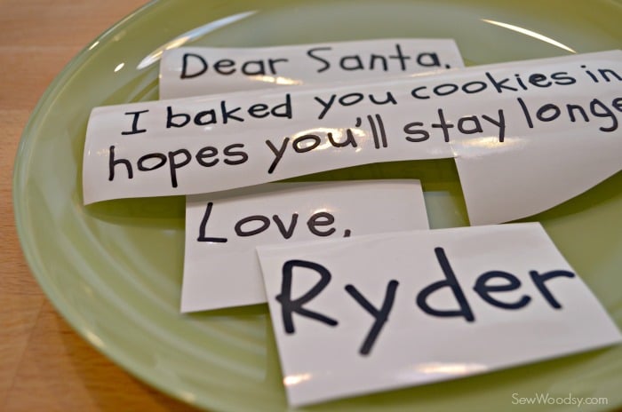 DIY Personalized Santa Cookie Plate 2